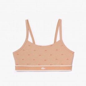 бюстие,lacoste,crocodile,print,stretch,cotton,bralette,pink