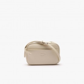 Lacoste City Court Grain Leather Shoulder Bag - White lacoste,city,court,grain,leather,shoulder,bag,white