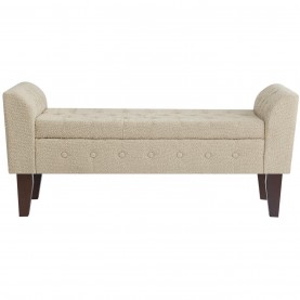 Alan Symonds Oxford Boucle Upholstered Storage Bench - Beige alan,symonds,oxford,boucle,upholstered,storage,bench,beige