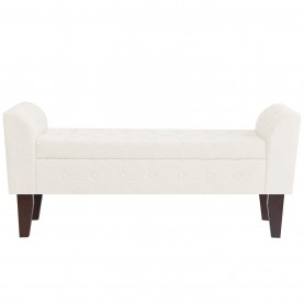Alan Symonds Oxford Boucle Upholstered Storage Bench - Cream alan,symonds,oxford,boucle,upholstered,storage,bench,cream