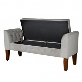 Alan Symonds Oxford Velvet Upholstered Storage Bench - Dove Grey alan,symonds,oxford,velvet,upholstered,storage,bench,dove,grey