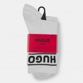 Чорапи Hugo Women's Sporty Cotton Crew Socks - White чорапи,чорапи,на,разпродажба,всички,чорапи,дамски,чорапи,hugo,women's,sporty,cotton,crew,socks,white