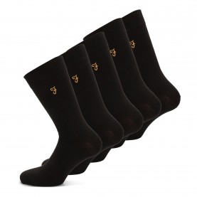 Farah Kinley 5 Pk Dr Sn99 - Black чорапи,за,всеки,ден,всички,чорапи,чорапи,на,разпродажба,всички,чорапи,аксесоари,на,разпродажба,мъжки,чорапи,farah,kinley,5,pk,dr,sn99,black