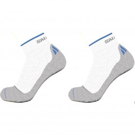 Мъжки чорапи Salomon Ultra Quarter 2 Pack Running Socks Mens - White/Grey мъжки,чорапи,отново,на,училище,всички,фитнес,аксесоари,мъжки,облекла,за,бягане,облекла,за,бягане,аксесоари,за,бягане,salomon,ultra,quarter,2,pack,running,s