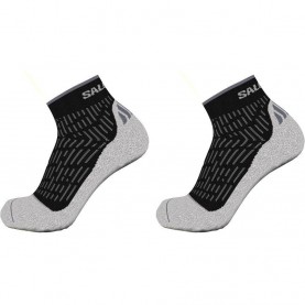 Мъжки чорапи Salomon Ultra Quarter 2 Pack Running Socks Mens - Black/Grey мъжки,чорапи,отново,на,училище,всички,фитнес,аксесоари,мъжки,облекла,за,бягане,облекла,за,бягане,аксесоари,за,бягане,salomon,ultra,quarter,2,pack,running,s