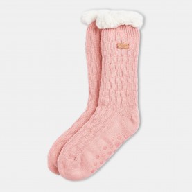 Чорапи Barbour Cable Knit Lounge Socks - Dusty Pink чорапи,чорапи,на,разпродажба,всички,чорапи,аксесоари,на,разпродажба,barbour,cable,knit,lounge,socks,dusty,pink