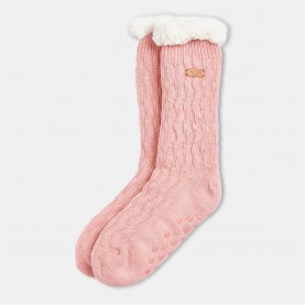Чорапи Barbour Cable Knit Lounge Socks - Dusty Pink чорапи,чорапи,на,разпродажба,всички,чорапи,аксесоари,на,разпродажба,barbour,cable,knit,lounge,socks,dusty,pink