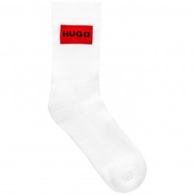 чорапи,мъжки,чорапи,hugo,2,pack,logo,label,crew,socks,white,100