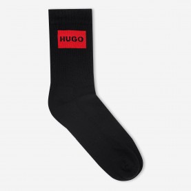 чорапи,hugo,men,s,2,pack,label,crew,socks,black,001