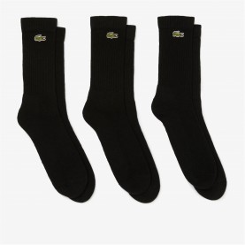 чорапи,мъжки,чорапи,lacoste,3,pack,crew,socks,black,8vm
