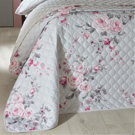 спално,бельо,и,комплекти,catherine,lansfield,floral,reversible,quilted,bedspread,grey