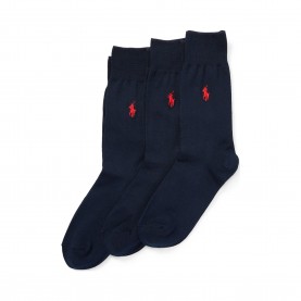 Чорапи Polo Ralph Lauren Mens 3 Pack Crew Socks - Navy 004 чорапи,мъжки,чорапи,polo,ralph,lauren,men,s,3,pack,crew,socks,navy,004