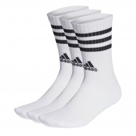 Чорапи adidas 3-Stripes Cushioned Crew Socks 3 Pairs - White/Black чорапи,мъжки,чорапи,дамски,чорапи,бягане,adidas,3,stripes,cushioned,crew,socks,3,pairs,white,black