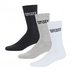 Чорапи DKNY Mens 3 Pack Sports Socks Radde - Blk/Wht/Grey чорапи,мъжки,чорапи,dkny,mens,3,pack,sports,socks,radde,blk,wht,grey