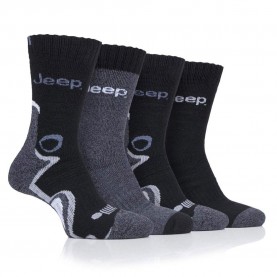 Мъжки чорапи Jeep 4 Pack Performance Boot Socks Mens - Black Print мъжки,чорапи,чорапи,за,туризъм,всички,чорапи,работни,чорапи,всички,чорапи,чорапи,на,разпродажба,всички,чорапи,мъжки,туристически,чорапи,аксесоари,на,разпро