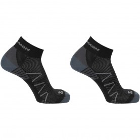 Дамски чорапи Salomon Hornet Quarter 2 Pack Running Socks Womens - Black/Grey дамски,чорапи,отново,на,училище,дамски,чорапи,всички,фитнес,аксесоари,облекла,за,бягане,дамски,облекла,за,бягане,аксесоари,за,бягане,salomon,hornet,quarter
