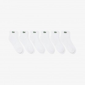 Lacoste 6pk SportQtr Sn00 - White 001 чорапи,за,всеки,ден,всички,чорапи,мъжки,чорапи,lacoste,6pk,sportqtr,sn00,white,001