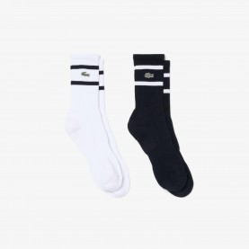 Lacoste 2pk Tnns Crw Sn64 - Blk/Wht 258 lacoste,2pk,tnns,crw,sn64,blk,wht,258