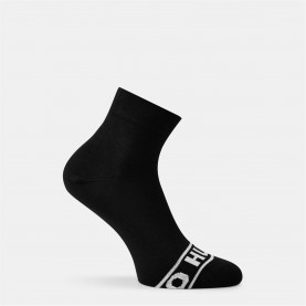 Чорапи HUGO 2 Pack Logo Ankle Socks - Black 001 чорапи,чорапи,на,разпродажба,всички,чорапи,дамски,чорапи,hugo,2,pack,logo,ankle,socks,black,001