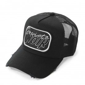 Шапка Societe Noir Mens Script Mesh Trucker Cap - Grey/Black шапка,всички,шапки,societe,noir,men,s,script,mesh,trucker,cap,grey,black