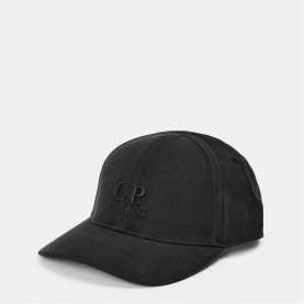 Бейзболна шапка CP Company Men's Logo Baseball Cap - Black 999 бейзболна,шапка,плажни,шапки,аксесоари,на,разпродажба,мъжки,шапки,и,ръкавици,cp,company,men's,logo,baseball,cap,black,999