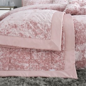спално,бельо,и,комплекти,catherine,lansfield,velvet,quilted,bedspread,blush,pink
