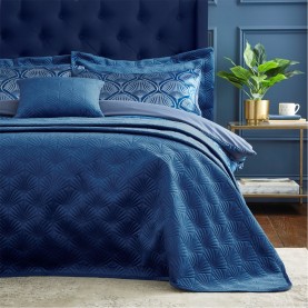 спално,бельо,и,комплекти,catherine,lansfield,deco,pearl,quilted,quilted,bedspread,navy,blue