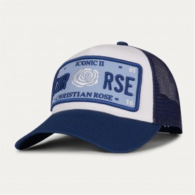 шапка,мъжки,шапки,и,ръкавици,christian,rose,iconic,ii,plate,trucker,cap,blue,white