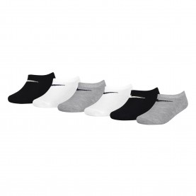 Nike Basic 6PK Low Childs - White/Gray детски,чорапи,всички,чорапи,детски,чорапи,лека,атлетика,nike,basic,6pk,low,childs,white,gray