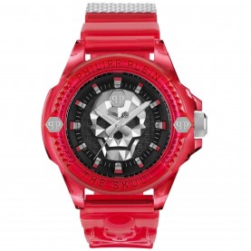 часовник,часовници,philipp,plein,mens,philipp,plein,the,and,kull,synthetic,watch,red,and,black,and,silver