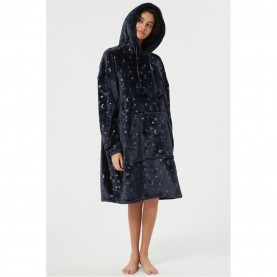суичър,дамски,пижами,linea,foil,star,snuggle,hoodie,navy