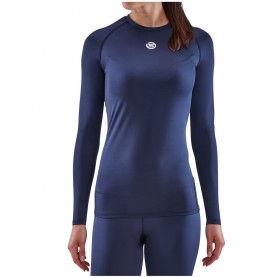 Skins Women's Long-Sleeve Baselayer Top - Navy промоция,на,зимни,облекла,дамски,долни,дрехи,дамско,фитнес,облекло,долни,дрехи,за,футбол,всичко,за,футбола,на,разпродажба,облекла,за,бягане,долни,дрехи,за,