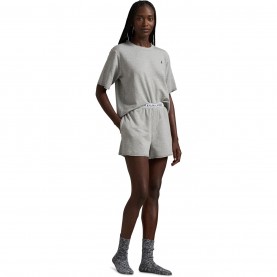 пижама,дамски,пижами,polo,ralph,lauren,short,sleeve,pyjama,set,grey