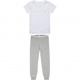 пижама,детски,облекла,calvin,klein,short,sleeve,knit,pj,set,white,grey,htr