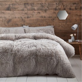 спално,бельо,и,комплекти,catherine,lansfield,deep,pile,faux,fur,duvet,cover,set,silver,grey