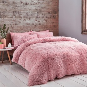 спално,бельо,и,комплекти,catherine,lansfield,deep,pile,faux,fur,duvet,cover,set,blush,pink