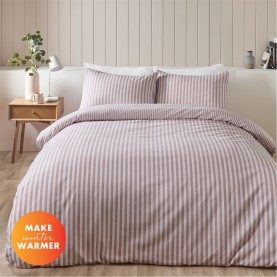 спално,бельо,и,комплекти,catherine,lansfield,stripe,cotton,reversible,duvet,cover,set,blush