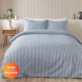 спално,бельо,и,комплекти,catherine,lansfield,stripe,cotton,reversible,duvet,cover,set,blue