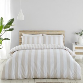 спално,бельо,и,комплекти,catherine,lansfield,stripe,reversible,duvet,cover,set,natural