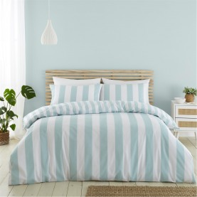 спално,бельо,и,комплекти,catherine,lansfield,stripe,reversible,duvet,cover,set,seafoam,blue