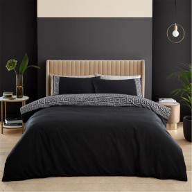 спално,бельо,и,комплекти,catherine,lansfield,greek,key,reversible,duvet,cover,set,black