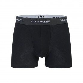 Боксерки L AB Off White Mens 3 No-Fly Cotton Boxer Brief - Black 001 боксерки,бельо,за,училище,мъжко,бельо,l,ab,off,white,men,s,3,no,fly,cotton,boxer,brief,black,001