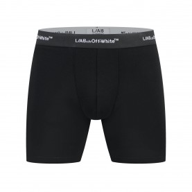 Боксерки L AB Off White Mens 6 No Fly Boxer Brief - Black 001 боксерки,бельо,за,училище,мъжко,бельо,l,ab,off,white,men,s,6,no,fly,boxer,brief,black,001