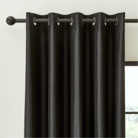 домашни,потреби,обзавеждане,и,меки,мебели,catherine,lansfield,faux,silk,blackout,thermal,eyelet,curtains,black