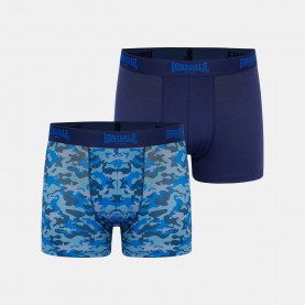 Мъжки боксерки Lonsdale Trunk Shorts 2 Pack Mens - Blue / Camo мъжки,боксерки,мъжко,бельо,lonsdale,trunk,shorts,2,pack,mens,blue,camo