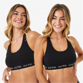 бюстие,дамско,бельо,jack,wills,dibsdall,multipack,bralette,2,pack,black