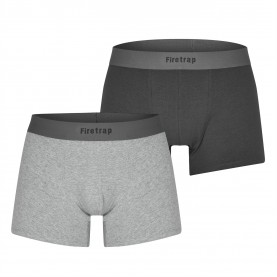 боксерки,мъжко,лятно,бельо,мъжки,летни,аксесоари,firetrap,2,pack,boxer,shorts,grey,greymarl