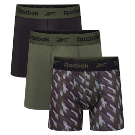 Боксерки Reebok Mens 3 pack Sports Trunks NIKHILL - Blk/Grn боксерки,мъжко,бельо,reebok,mens,3,pack,sports,trunks,nikhill,blk,grn