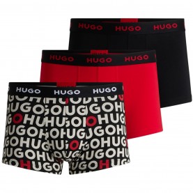 Боксерки Hugo Men's 3 Pack Trunks - Blk/Chk/Gry 963 боксерки,аксесоари,на,разпродажба,мъжко,бельо,hugo,men's,3,pack,trunks,blk,chk,gry,963