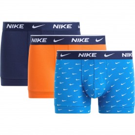 Мъжки боксерки Nike 3 Pack Everyday Cotton Trunks Mens - Nvy/Org/Blu AOP мъжки,боксерки,мъжко,бельо,nike,3,pack,everyday,cotton,trunks,mens,nvy,org,blu,aop